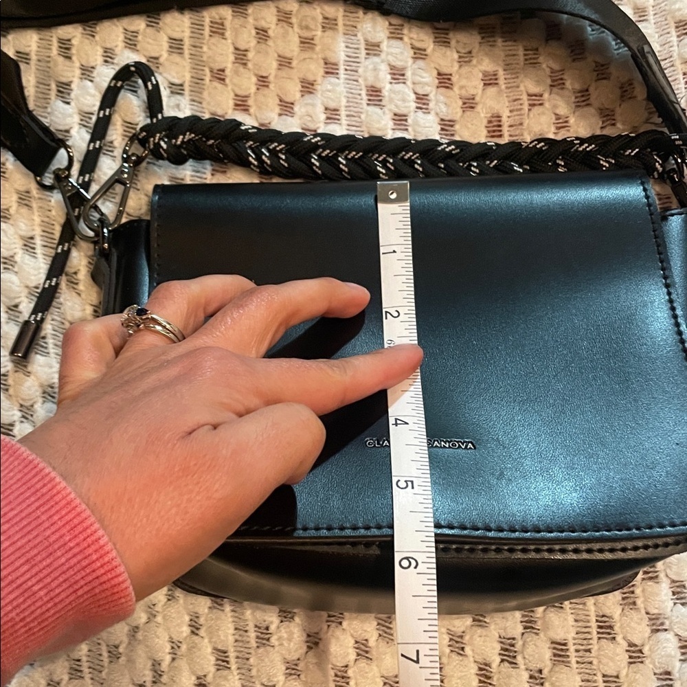 Claudia Canova Faux Leather Crossbody Bag with Adjustable Strap - Picture 12 of 14